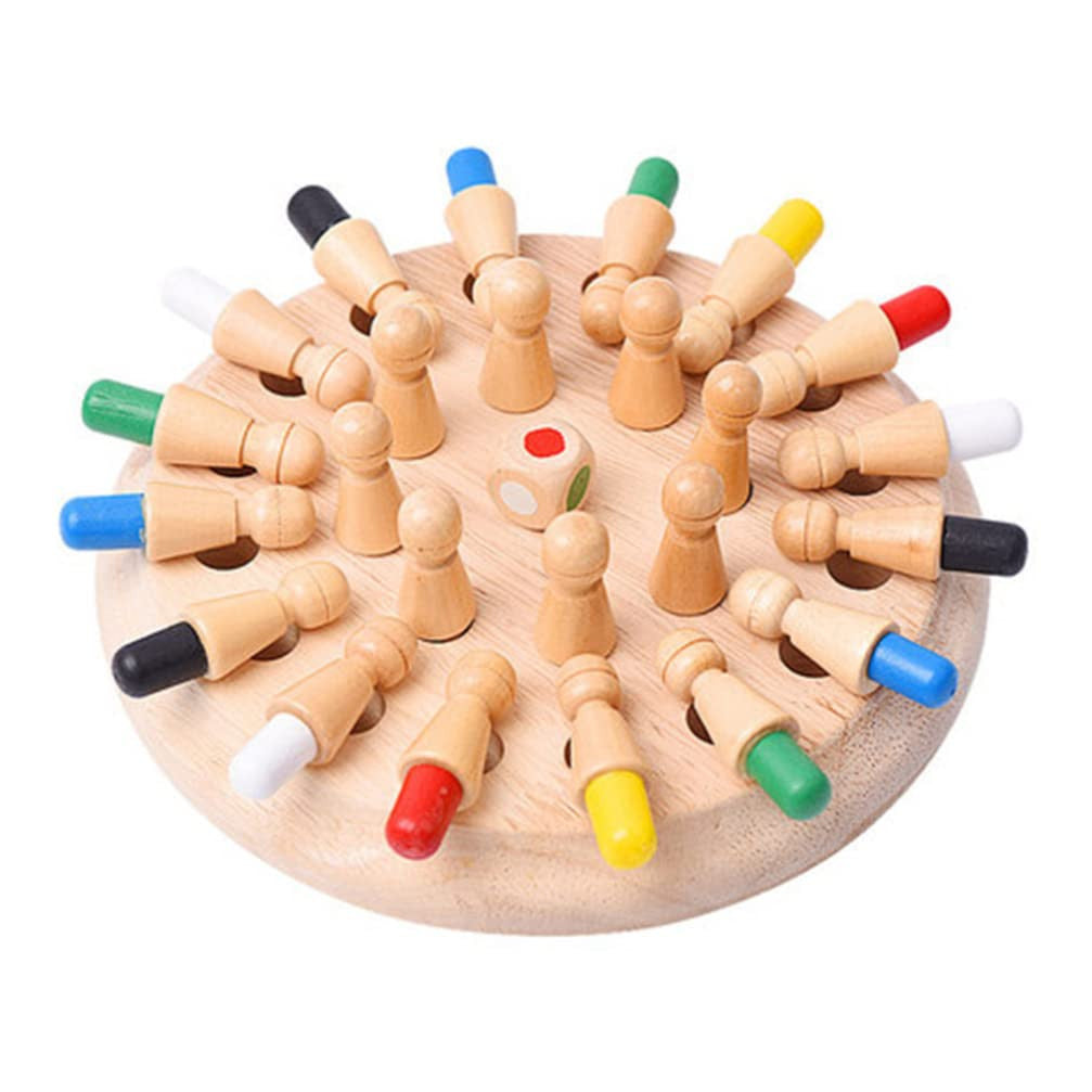 Estoremax Matching Games, Wooden Memory Match Stick Chess Game,BLOWEST Colorful Memory Chess, Funny Block Board Game, Early Educational Toy, Brain Trainig Games