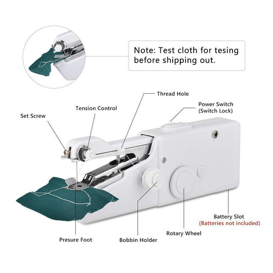 Estoremax Electric Handy Stitch Mini Sewing Stapler Machine | Emergency Stitching (A1) | White