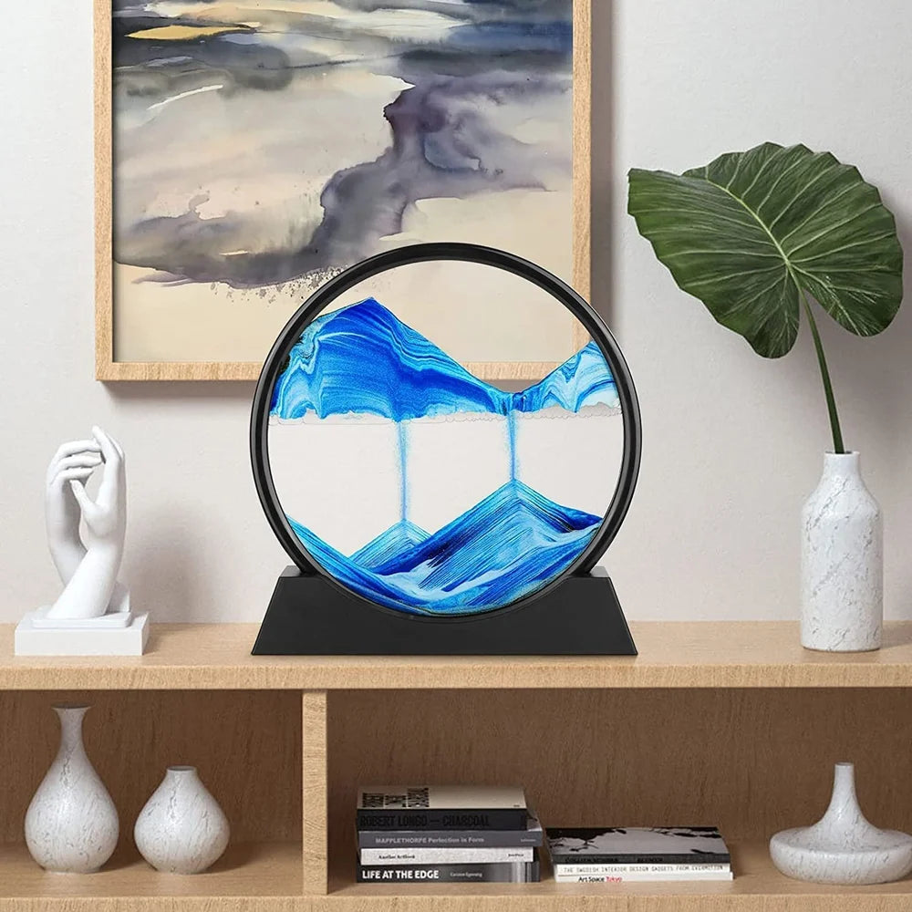 Estoremax Art Picture 3D Dynamic Deep Sea Sand-Scape 7in Blue