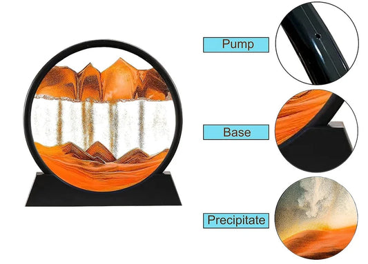 Estoremax Art Picture 3D Dynamic Deep Sea Sand-Scape 7in Blue