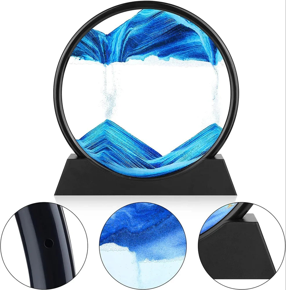 Estoremax Art Picture 3D Dynamic Deep Sea Sand-Scape 7in Blue