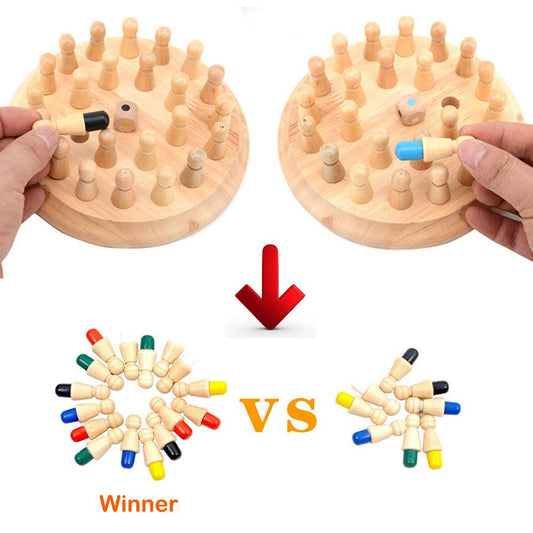 Estoremax Matching Games, Wooden Memory Match Stick Chess Game,BLOWEST Colorful Memory Chess, Funny Block Board Game, Early Educational Toy, Brain Trainig Games
