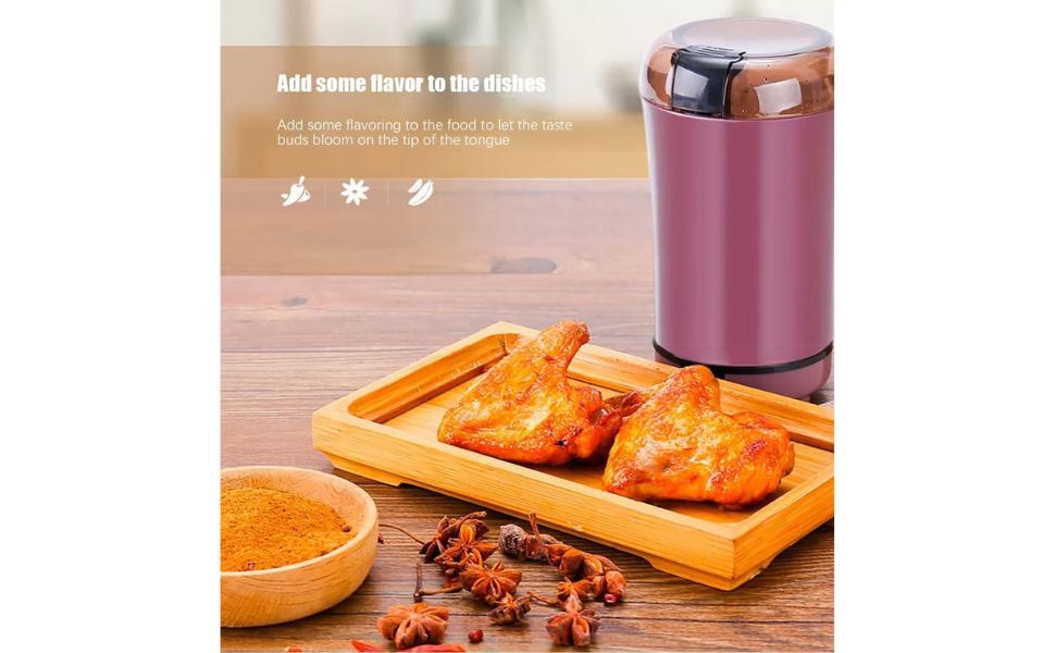 Estoremax Electric Coffee and Spice Grinder, Multi-Purpose Bean Mill, Purple
