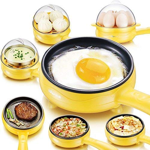 Estoremasx Single Layer Egg Boiler Steamer Cooker with Handle and Capacity of 7 Eggs Egg Boiling Non-Stick Steamer and Egg Frying Pan Machine
