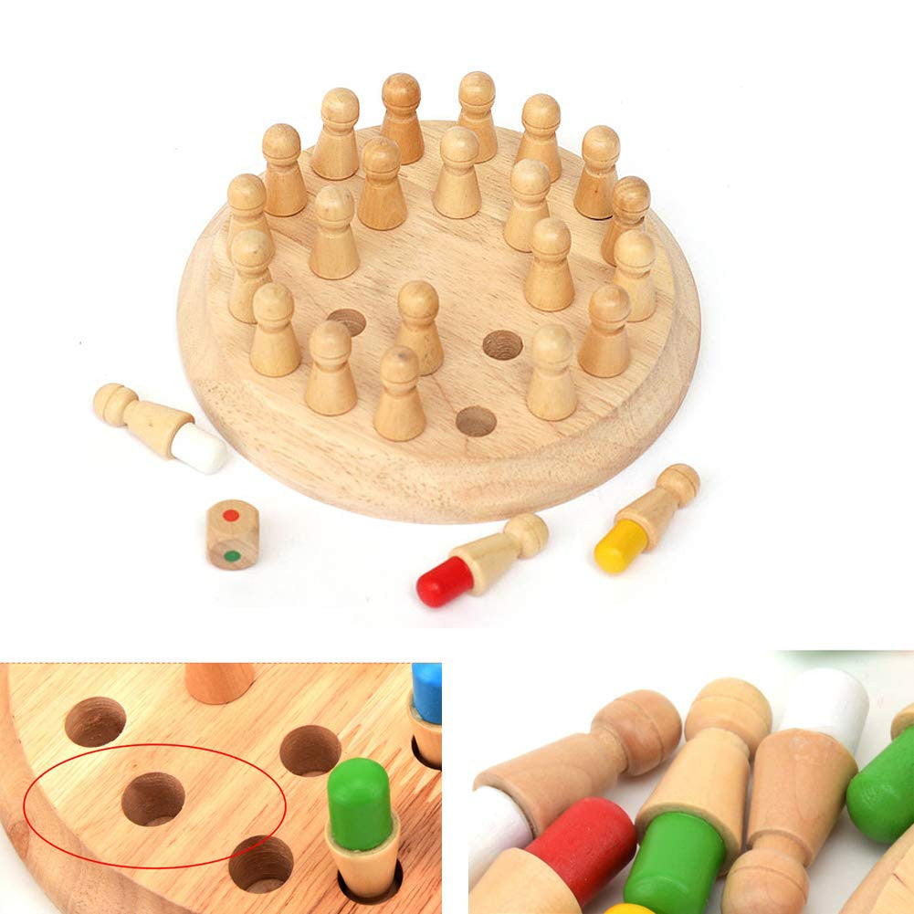 Estoremax Matching Games, Wooden Memory Match Stick Chess Game,BLOWEST Colorful Memory Chess, Funny Block Board Game, Early Educational Toy, Brain Trainig Games