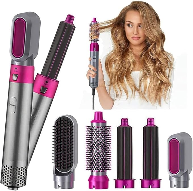 Estoremax 5 IN 1 Hair Styler Dryer Comb and Styling Tool for Curly Hair, Straightening, Curling, Drying, Combing,