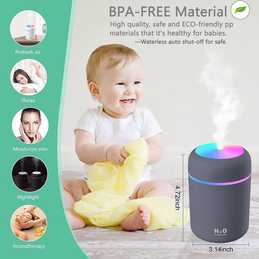 Estoremax CoralTribe Cool Mist Humidifier & Aroma Diffuser: Enhance Your Environment with Colorful Ambient Lighting - Perfect for Home, Office, and Car