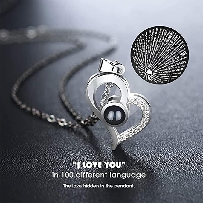 Estoremax Gifts For Girlfriend,Wife,Love-Marriage Anniversary Gift For Wife Preserved Rose Flower With Heart Necklace-Valentine Gift For Girlfriend/ Cute Birthday Gift For Wife Special Love,Adult