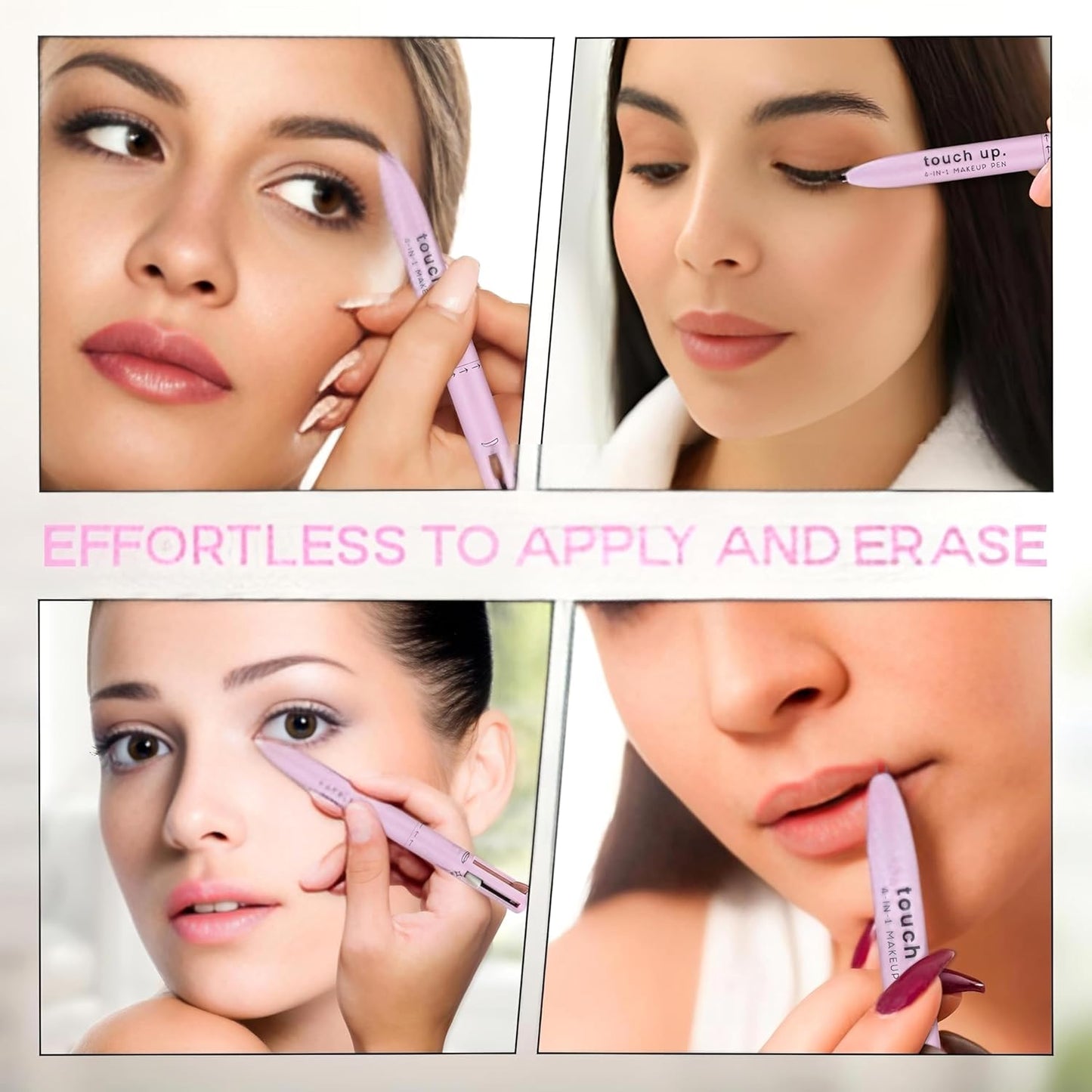 Estoremax Touch Up Makeup Pen With- Eye liner, Lip Liner, Highlighter & Eyebrow Pencil