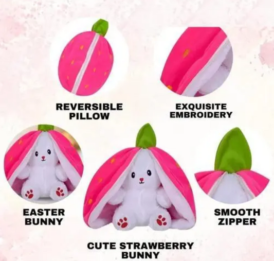 Hot Selling Reversable Cute Plush Big Ears Bunny Premium Quality - 35 cm (Multicolor)