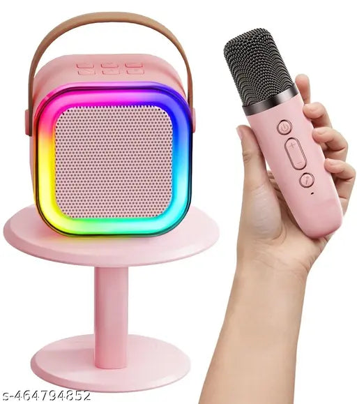 Estoremax Speaker Bluetooth Wireless Karaoke Mic Multi-Compatibility Modes, Rgb Lights