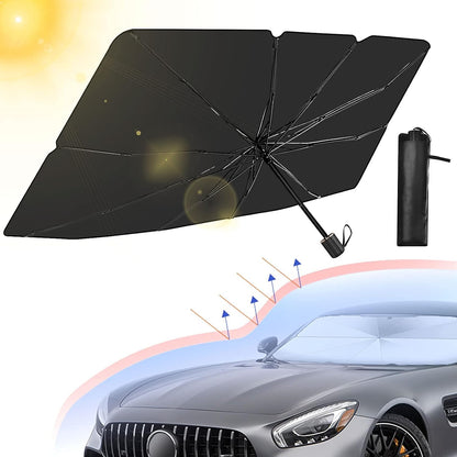 ESTOREMAX Car Sunshade Windshield Cover, Umbrella Windshield Sunshade for Car Front Window Sun Protection & Heat Insulation Foldable Sun Shade Full Cover Sunshade for Most Vehicles