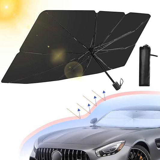 ESTOREMAX Car Sunshade Windshield Cover, Umbrella Windshield Sunshade for Car Front Window Sun Protection & Heat Insulation Foldable Sun Shade Full Cover Sunshade for Most Vehicles