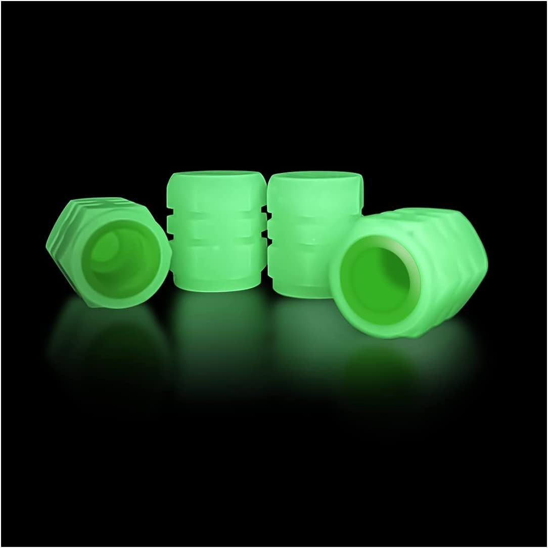 Estoremax Tire Valve Caps – Waterproof, Leak-Proof, and Anti-Theft, Ideal for Cars, SUVs, Motorcycles, and More with Universal Fit (Green, Pack of 4)