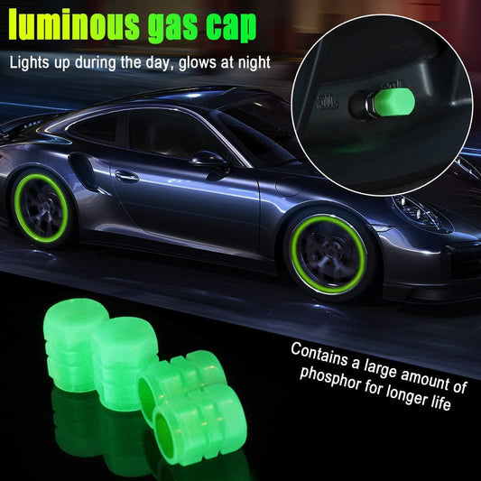 Estoremax Tire Valve Caps – Waterproof, Leak-Proof, and Anti-Theft, Ideal for Cars, SUVs, Motorcycles, and More with Universal Fit (Green, Pack of 4)