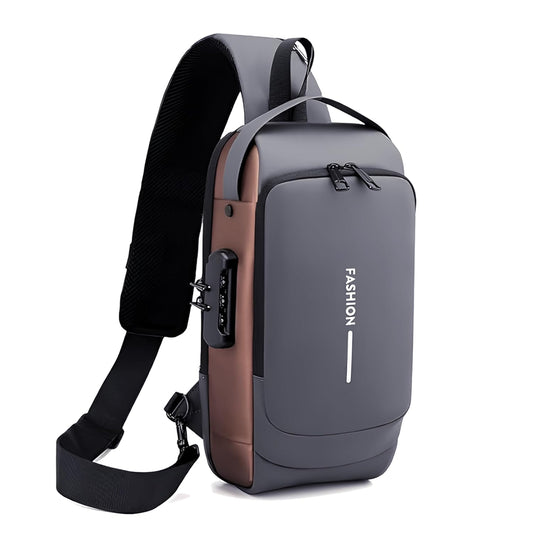 ESTOREMAX Waterproof Polyester Slim Unisex Crossbody Sling Bag Chest Backpack Mens Shoulder Bag Leisure Travel Handbag Hard Shell Anti-Theft Chest Bag (All Sling Bag)
