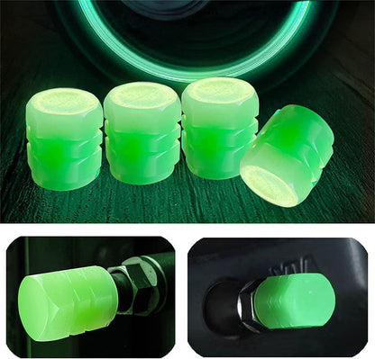 Estoremax Tire Valve Caps – Waterproof, Leak-Proof, and Anti-Theft, Ideal for Cars, SUVs, Motorcycles, and More with Universal Fit (Green, Pack of 4)